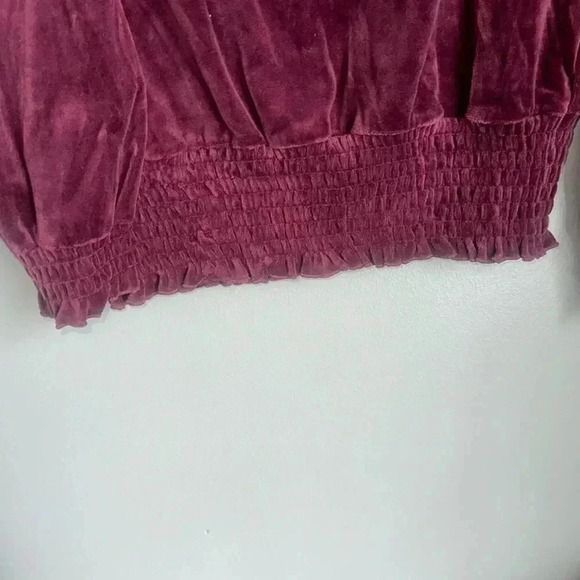 A New Day Women's Bishop Long Sleeve Velvet Smocked Top - Picture 5 of 7